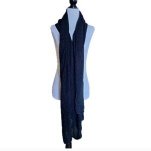 👠 5 for $25 1670 LONG LIGHTWEIGHT BLACK BLANKET SCARF